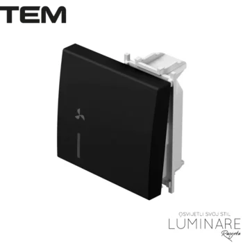MODUL TIPKA SA INDIKACIJOM I OZNAKOM VENTILATOR 2M CRNA MAT