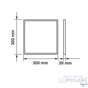 Alternative view of LED PANEL 24W KVADRATNI NADGRADNI