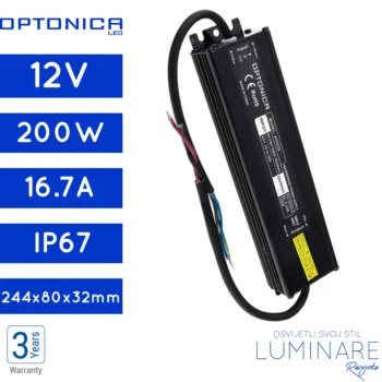 NAPAJANJE 200W 16.7A 12V IP67 PREMIUM