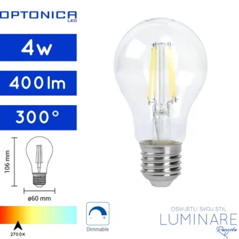 led dimabilna filament zarulja e27 4w 2700k a60-1899-luminare