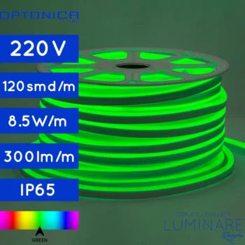 LED FLEX NEON 220V IP65 ZELENA 1m
