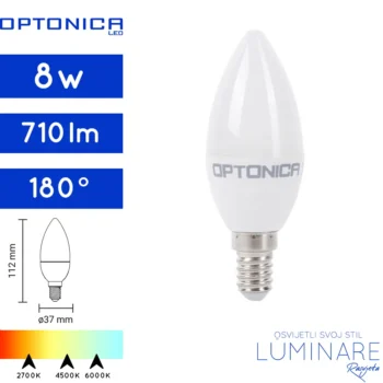 e14 led zarulja c37 8w-2 godine jamstvo