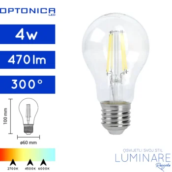 led filament zarulja e27 4w a60-luminare rasvjeta