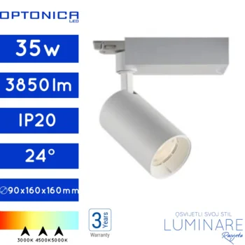 REFLEKTOR ZA TROFAZNU ŠINU 35W COB BIJELI