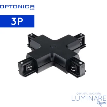križni konektor za trofaznu sinu optonica-crni-luminare rasvjeta