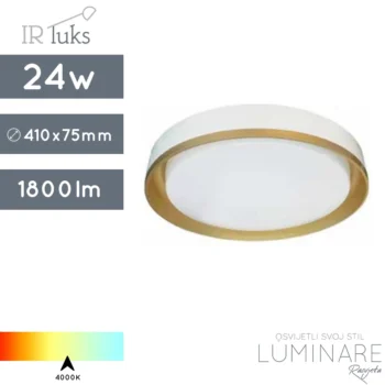 LED PLAFONJERA 24W 3L-CL-4635-350 WHITE/GOLD