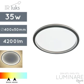 LED PLAFONJERA 35W SOTTILMENTE C400 SANDY BLACK