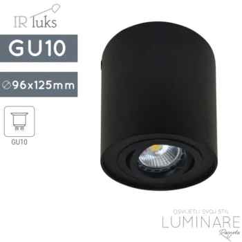 STROPNA SPOTLIGHT SVJETILJKA ROTONDO 125/96 ALU CRNA