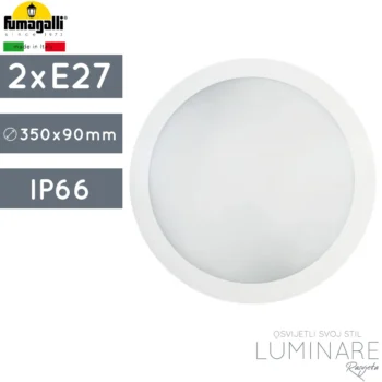 VANJSKA PLAFONJERA UMBERTA IP66 2xE27 BIJELA