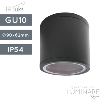VANJSKA STROPNA SVJETILJKA XK1002 GU10 IP54 ANTRACIT