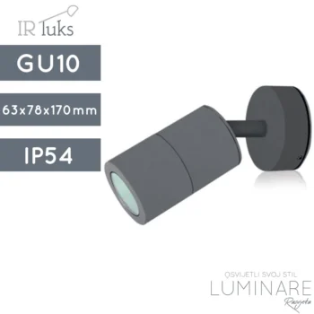VANJSKA ZIDNA SVJETILJKA WM042 GU10 IP54 ANTRACIT