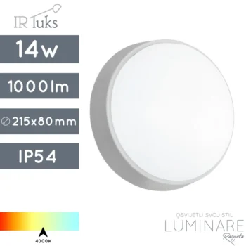 VANJSKA LED PLAFONJERA MY2S14XA1 14W 4000K IP54 SVIJETLO SIVA