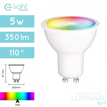 RGB+CCT DIMABILNA LED ŽARULJA GU10 5W 110°