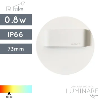 STUBIŠNA UGRADBENA SVJETILJKA RUEDA SHORT 0.8W IP66 BIJELA