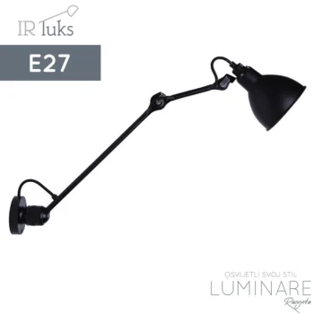 ZIDNA SVJETILJKA LOFT 256W-1S CRNA E27