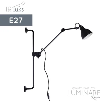 ZIDNA SVJETILJKA LOFT 256W-3 CRNA E27