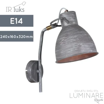 ZIDNA SVJETILJKA LW6821 ANTRACIT SIVA E14