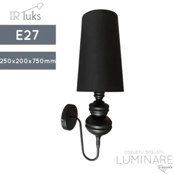 ZIDNA SVJETILJKA W4017S CRNA E27