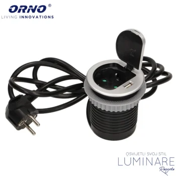 Alternative view of UGRADBENA UTIČNICA ZA NAMJEŠTAJ 1xŠUKO 1xUSB SREBRNA