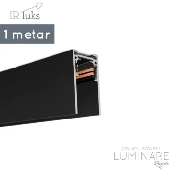 nadgradna magnetna šina 1m crna-ir luks-luminare rasvjeta