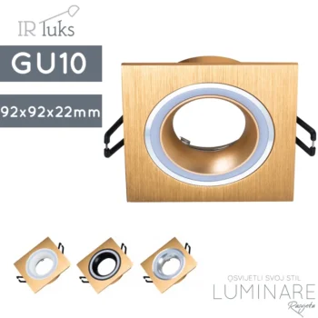 okvir za zarulju gu10-lm29131-zlatni-ir luks-kvadratni-luminare rasvjeta