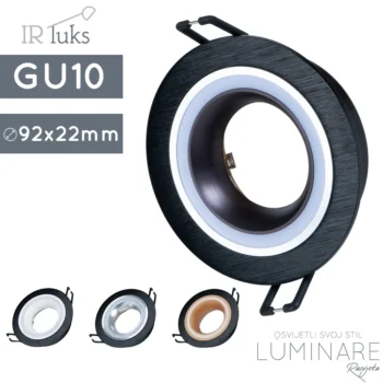 okvir za zarulju gu10-lm29130-crni-ir luks-okrugli-luminare rasvjeta