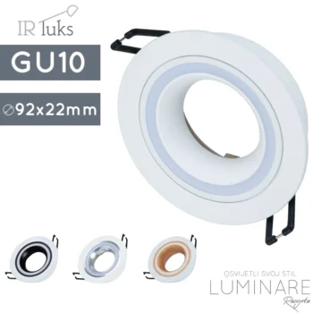 okvir za zarulju gu10-lm29130-bijeli-ir luks-okrugli-luminare rasvjeta