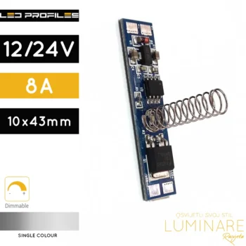PREKIDAČ NA DODIR + DIMER 12/24V (96/192W) ZA ALU. PROFIL