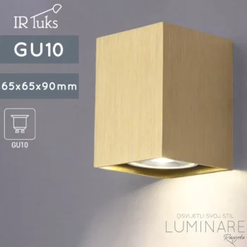 ZIDNA SVJETILJKA CUBO S1 ALU MATT BRASS GU10