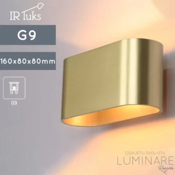 ZIDNA SVJETILJKA MURO OVALE MATT BRASS G9