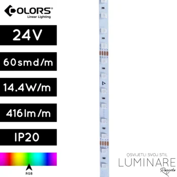 rgb led traka colors-rgb-ip20-14.4w-d560rgb-24v-10mm-luminare rasvjeta