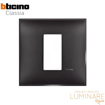 okvir bticino classia crni mat 1m-r4801bg-ukrasni okvir-luminare rasvjeta