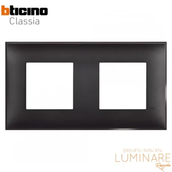 okvir bticino classia crni mat 2x2m-r4802m2bg-ukrasni okvir-luminare rasvjeta