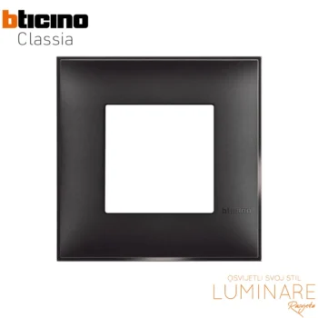 okvir bticino classia crni mat 2m-r4802bg-ukrasni okvir-luminare rasvjeta