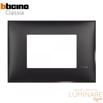 okvir bticino classia crni mat 3m-r4803bg-ukrasni okvir-luminare rasvjeta