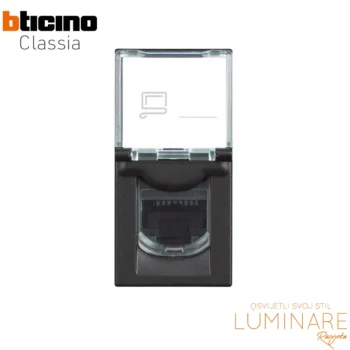rj45 uticnica cat5e bticino classia-mrezna-internet-crna-1m-rg4279c5e-luminare rasvjeta