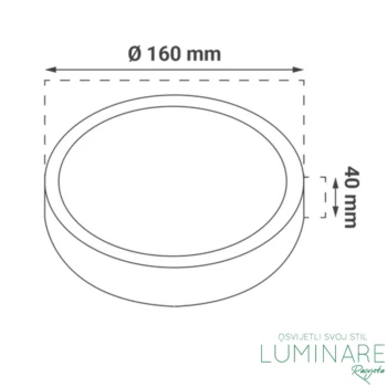 Alternative view of LED PANEL 12W OKRUGLI NADGRADNI