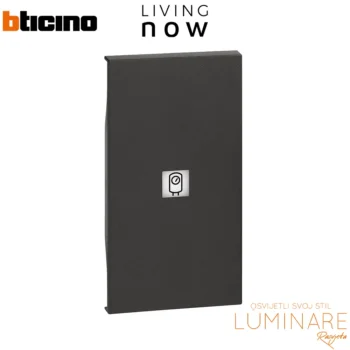 tipka za prekidac oznaka bojler 2m-crna-bticino living now-luminare rasvjeta