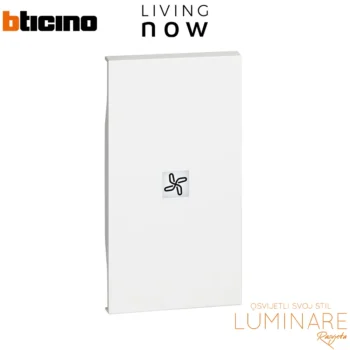 tipka za prekidac oznaka ventilator 2m-bijela-bticino living now-luminare rasvjeta