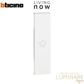 tipka za prekidac oznaka zvono 1m-bijela-bticino living now-luminare rasvjeta