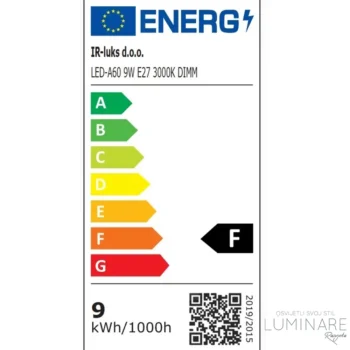 Alternative view of LED DIMABILNA ŽARULJA E27 9W A60