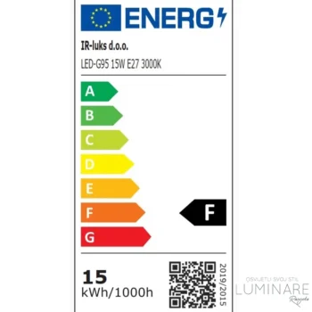 Alternative view of LED ŽARULJA E27 15W G95