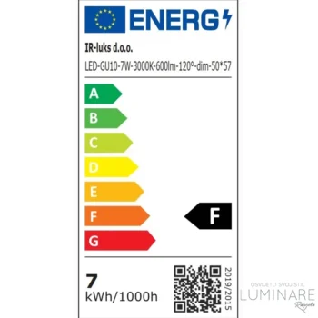 Alternative view of LED DIMABILNA ŽARULJA GU10 7W 120°