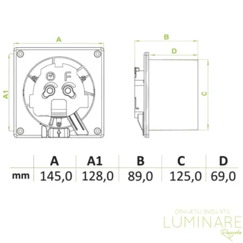 Alternative view of KUPAONSKI VENTILATOR dRim 125mm