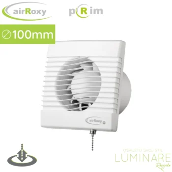 airRoxy pRIM Ø100 mm kupaonski ventilator s poteznim prekidačem