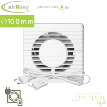 Kupaonski ventilator planet eneRgy 100mm s prekidačem na žici