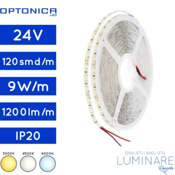 led traka 2835-9w-120led-ip20-3000k-4500k-6000k-8milimetara-1200lumena-20metara-luminare rasvjeta