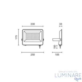 Alternative view of LED REFLEKTOR SMD 100W BIJELI IP65